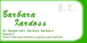 barbara kardoss business card